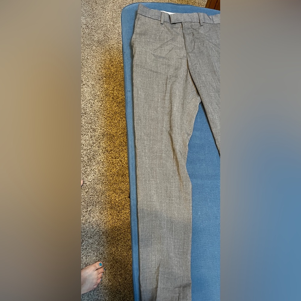 H&M Gray Dress Pants Comfortable Cotton Blend